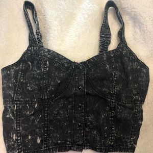 H&M distressed crop top